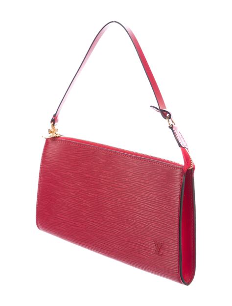 louis vuitton red epi leather pochette accessoires|louis vuitton epi leather speedy.